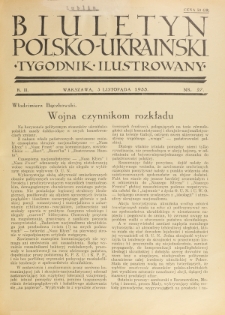 Biuletyn Polsko-Ukraiński. T. 2, R. 2, nr 27 (5 listopada 1933)