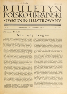 Biuletyn Polsko-Ukraiński. T. 2, R. 2, nr 28 (12 Listopada 1933)