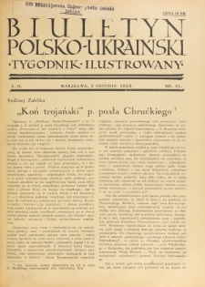 Biuletyn Polsko-Ukraiński. T. 2, R. 2, nr 31 (3 Grudnia 1933)