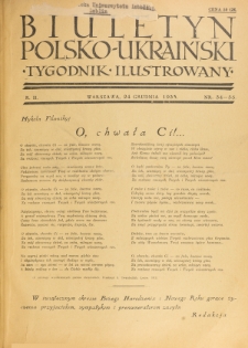 Biuletyn Polsko-Ukraiński. T. 2, R. 2, nr 34-35 (24 Grudnia 1933)
