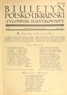 Biuletyn Polsko-Ukraiński. T. 3, R. 3, nr 1=36 (7 Stycznia 1934)