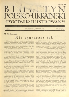 Biuletyn Polsko-Ukraiński. T. 3, R. 3, nr 27=62 (8 Lipca 1934)