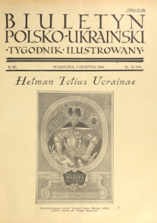 Biuletyn Polsko-Ukraiński. T. 3, R. 3, nr 31=66 (5 Sierpnia 1934)