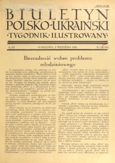 Biuletyn Polsko-Ukraiński. T. 3, R. 3, nr 34=70 (2 Września 1934)