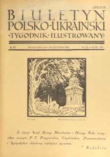 Biuletyn Polsko-Ukraiński. T. 3, R. 3, nr 51-52=86-87 (23-31 Grudnia 1934)