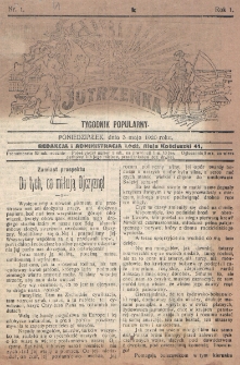 Jutrzenka : tygodnik popularny. R. 1, nr 1 (1920)