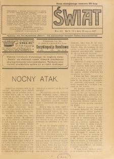 Świat : pismo tygodniowe ilustrowane poświęcone życiu społecznemu, literaturze i sztuce. R. 12 (1917), nr 9-10 (10 marca)