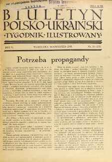 Biuletyn Polsko-Ukraiński. T. 5, R. 5, nr 16=155 (19 Kwiecień 1936)