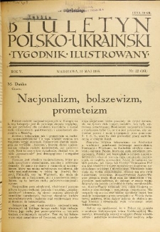 Biuletyn Polsko-Ukraiński. T. 5, R. 5, nr 22=161 (31 Maja 1936)