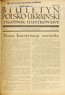 Biuletyn Polsko-Ukraiński. T. 5, R. 5, nr 27=166 (5 Lipiec 1936)