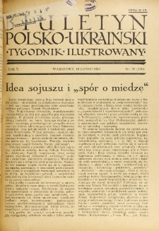Biuletyn Polsko-Ukraiński. T. 5, R. 5, nr 29=168 (19 Lipiec 1936)