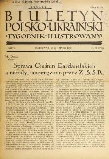 Biuletyn Polsko-Ukraiński. T. 5, R. 5, nr 34=173 (23 Sierpień 1936)