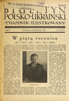Biuletyn Polsko-Ukraiński. T. 5, R. 5, nr 35=174 (30 Sierpień 1936)