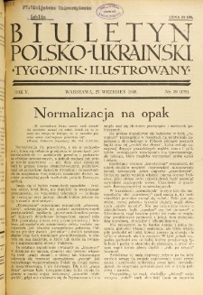 Biuletyn Polsko-Ukraiński. T. 5, R. 5, nr 39=178 (27 Wrzesień 1936)