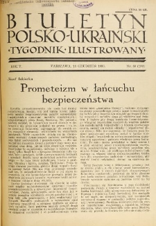 Biuletyn Polsko-Ukraiński. T. 5, R. 5, nr 50=189 (13 Grudzień 1936)