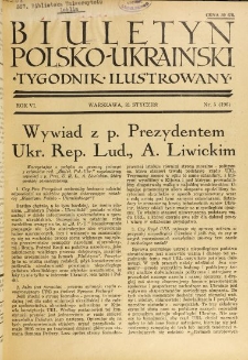 Biuletyn Polsko-Ukraiński. T. 6, R. 6, nr 5=196 (31 Styczeń 1937)