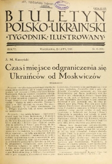 Biuletyn Polsko-Ukraiński. T. 6, R. 6, nr 8=199 (21 Luty 1937)