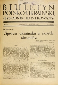 Biuletyn Polsko-Ukraiński. T. 6, R. 6, nr 14=205 (4 Kwiecień 1937)