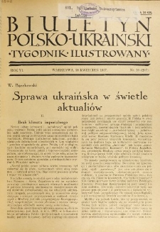 Biuletyn Polsko-Ukraiński. T. 6, R. 6, nr 16=207 (18 Kwiecień 1937)
