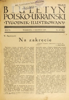 Biuletyn Polsko-Ukraiński. T. 6, R. 6, nr 23=214 (6 Czerwiec 1937)