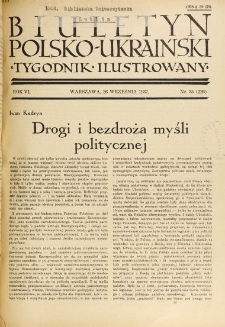 Biuletyn Polsko-Ukraiński. T. 6, R. 6, nr 35=226 (26 Września 1937)