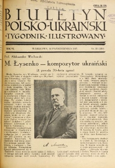 Biuletyn Polsko-Ukraiński. T. 6, R. 6, nr 39=230 (24 Października 1937)