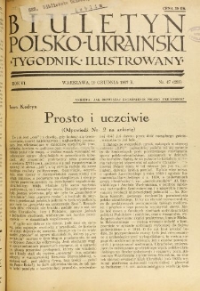 Biuletyn Polsko-Ukraiński. T. 6, R. 6, nr 47=238 (19 Grudnia 1937)