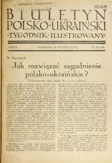 Biuletyn Polsko-Ukraiński. T. 6, R. 6, nr 48=239 (26 Grudnia 1937)