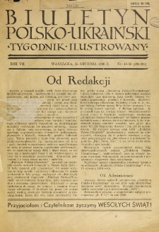Biuletyn Polsko-Ukraiński. T. 7, R. 7, nr 49-50=288-289 (25 Grudnia 1938)