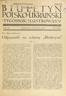 Biuletyn Polsko-Ukraiński. T. 7, R. 7, nr 1=240 (2 Stycznia 1938)