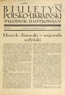 Biuletyn Polsko-Ukraiński. T. 7, R. 7, nr 17=256 (24 Kwietnia 1938)