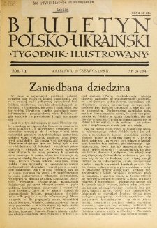 Biuletyn Polsko-Ukraiński. T. 7, R. 7, nr 25=264 (19 Czerwca 1938)
