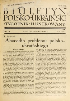 Biuletyn Polsko-Ukraiński. T. 7, R. 7, nr 26=265 (26 Czerwca 1938)