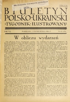 Biuletyn Polsko-Ukraiński. T. 7, R. 7, nr 37=276 (2 Października 1938)