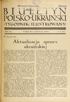 Biuletyn Polsko-Ukraiński. T. 7, R. 7, nr 42=281 (6 Listopada 1938)