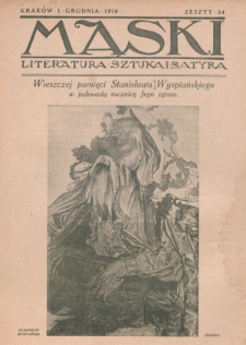 Maski : literatura, sztuka i satyra. 1918, z. 34 (1 grudnia)