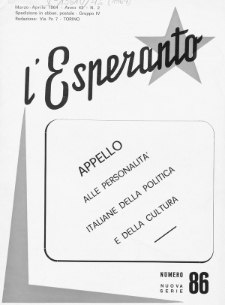 L'Esperanto. Anno 42, no 86 (1964)
