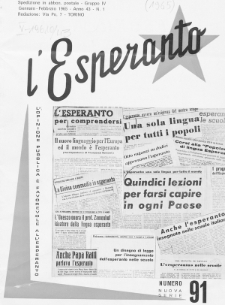 L'Esperanto. Anno 43, no 91 (1965)