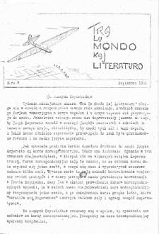 Tra la Mondo kaj literaturo.Nr 9 (1950)