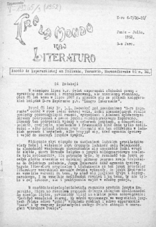 Tra la Mondo kaj literaturo.Jaro 3, Nr 6/7=30/31 (1952)