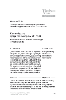 Kara wieczna i jej przeciwwaga w Mt 25,46.