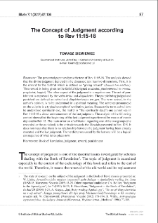 The Concept of Judgment according to Rev 11:15&ndash;18a.
