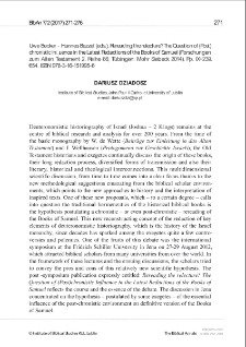 Recenzja : Uwe Becker &ndash; Hannes Bezzel (eds.), Rereading the relecture? The Question of (Post)chronistic Influence in the Latest Redactions of the Books of Samuel (Forschungen zum Alten Testament 2. Reihe 66; T&uuml;bingen: Mohr Siebeck, 2014).