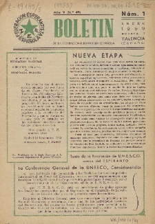 Boletín de la Federación Esperantista Española. Anno 5, n. 1 (1953)