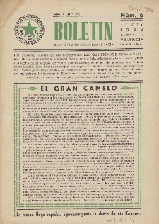 Boletín de la Federación Esperantista Española. Anno 5, n. 6 (1953)