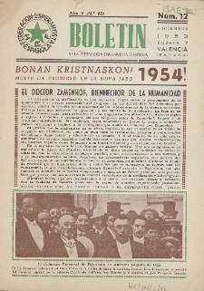 Boletín de la Federación Esperantista Española. Anno 5, n. 12 (1953)