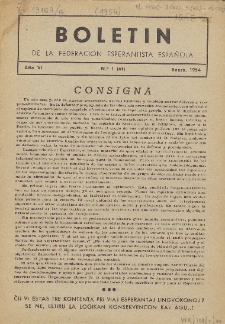 Boletín de la Federación Esperantista Española. Anno , n. 16 (1954)