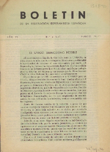 Boletín de la Federación Esperantista Española. Anno 6, v (1954)