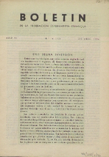 Boletín de la Federación Esperantista Española. Anno 6, n. 10 (1954)
