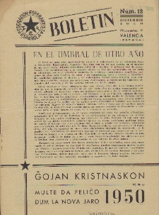 Boletín de la Federación Esperantista Española. Anno 1, n. 12 (1949)